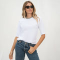 Womens Heavyweight Elbow Sleeve Crew Neck